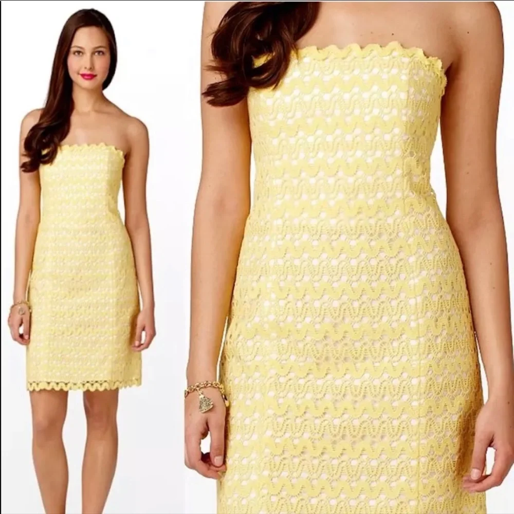 Lilly Pulitzer Lakeland Starfruit Dress Sz 4 - Picture 5 of 9